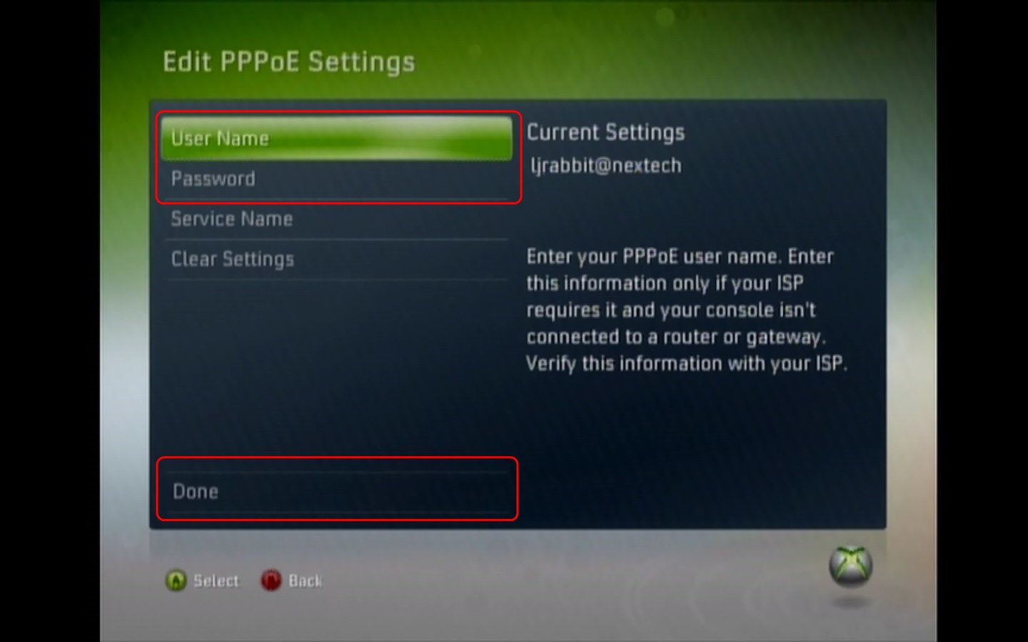 Xbox 360 Configuring For A Pppoe Connection