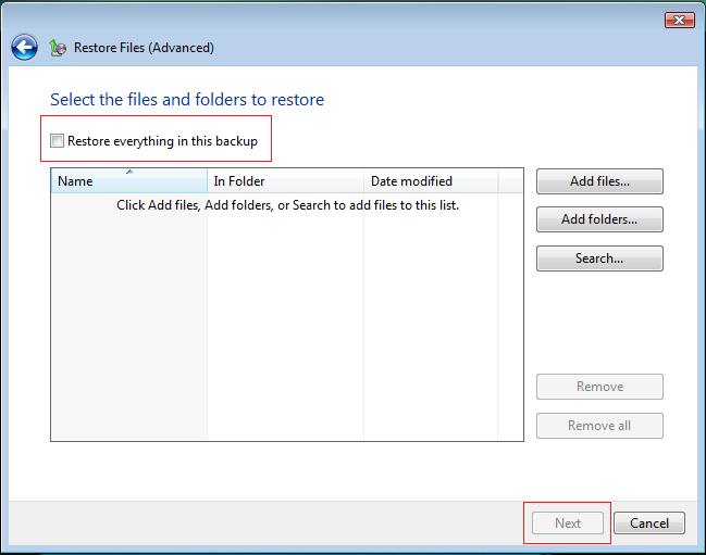 Backup and Restore Using External Hard Drive