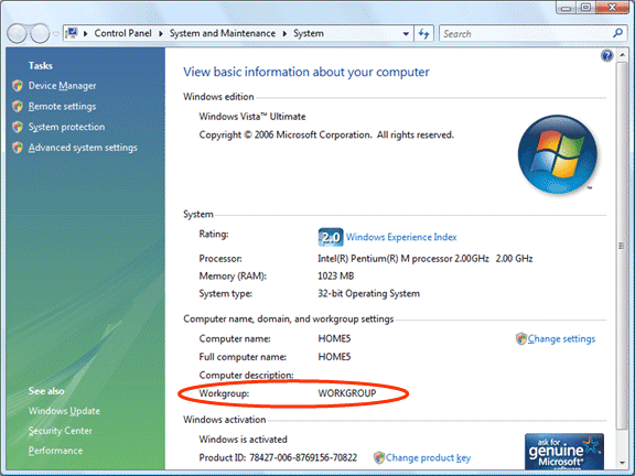 Windows Vista File Sharing